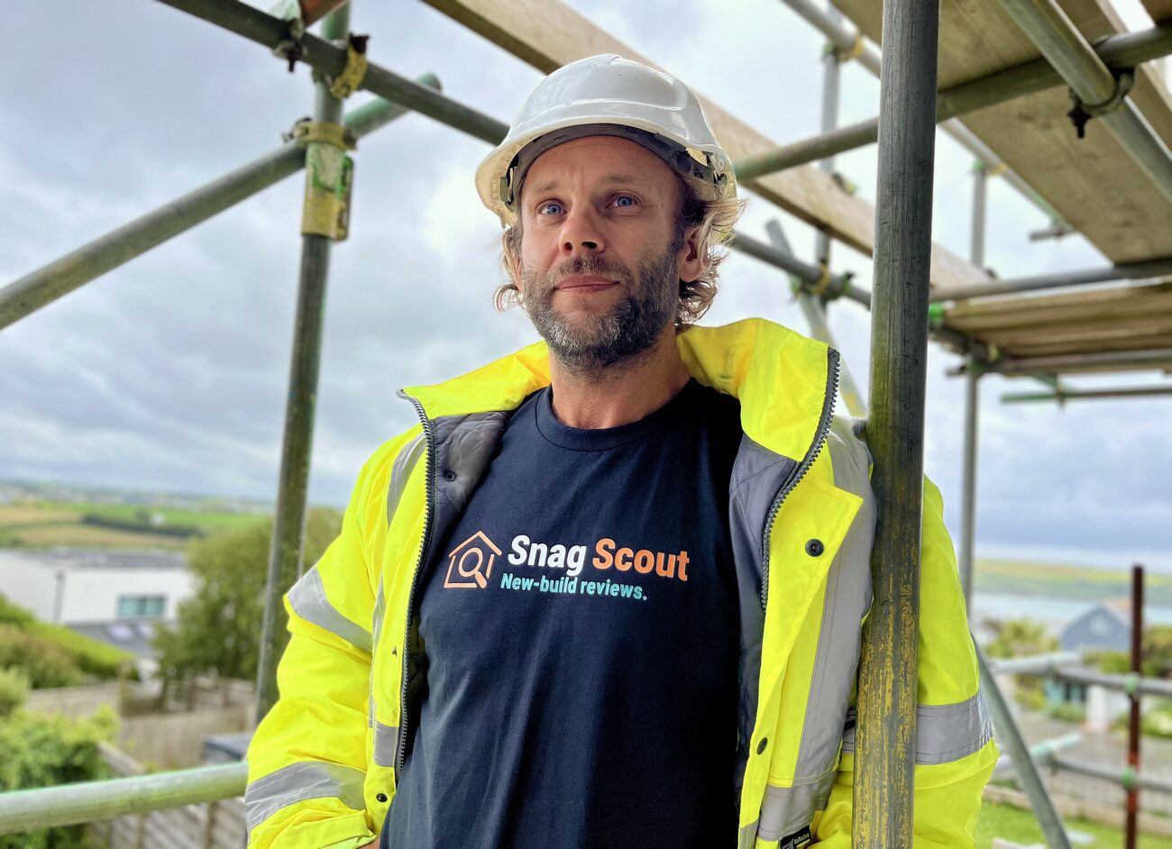 Ben, founder of Rate My New Build, on a new-build site